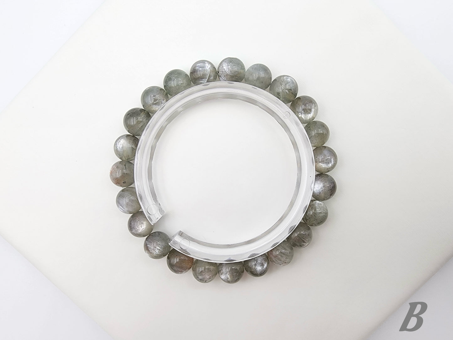 [Bracelet] 8mm Green Starlight Sunstone Bracelet