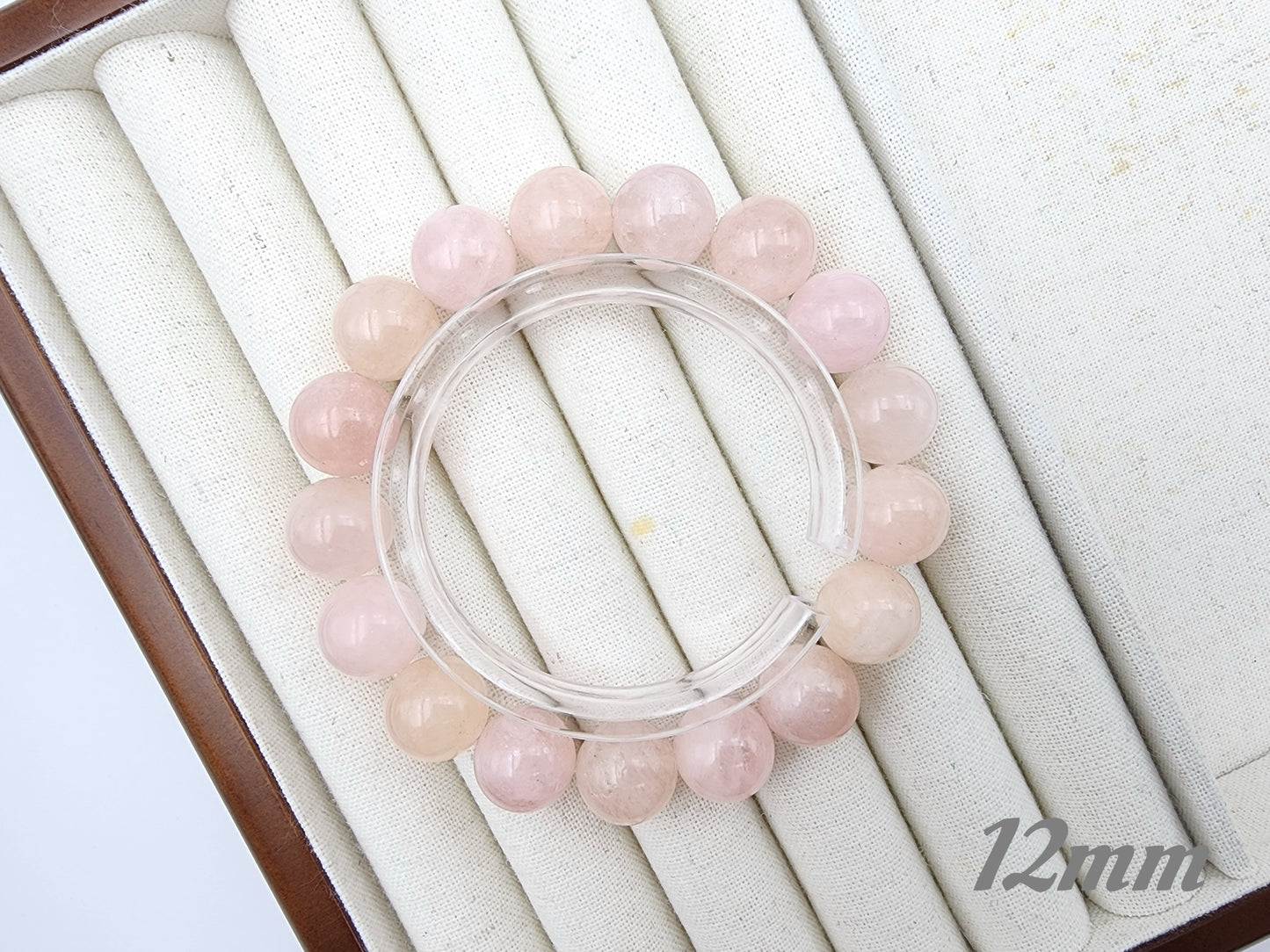 [Bracelet] Blush Dreams: Pink Morganite Round Bead Bracelet