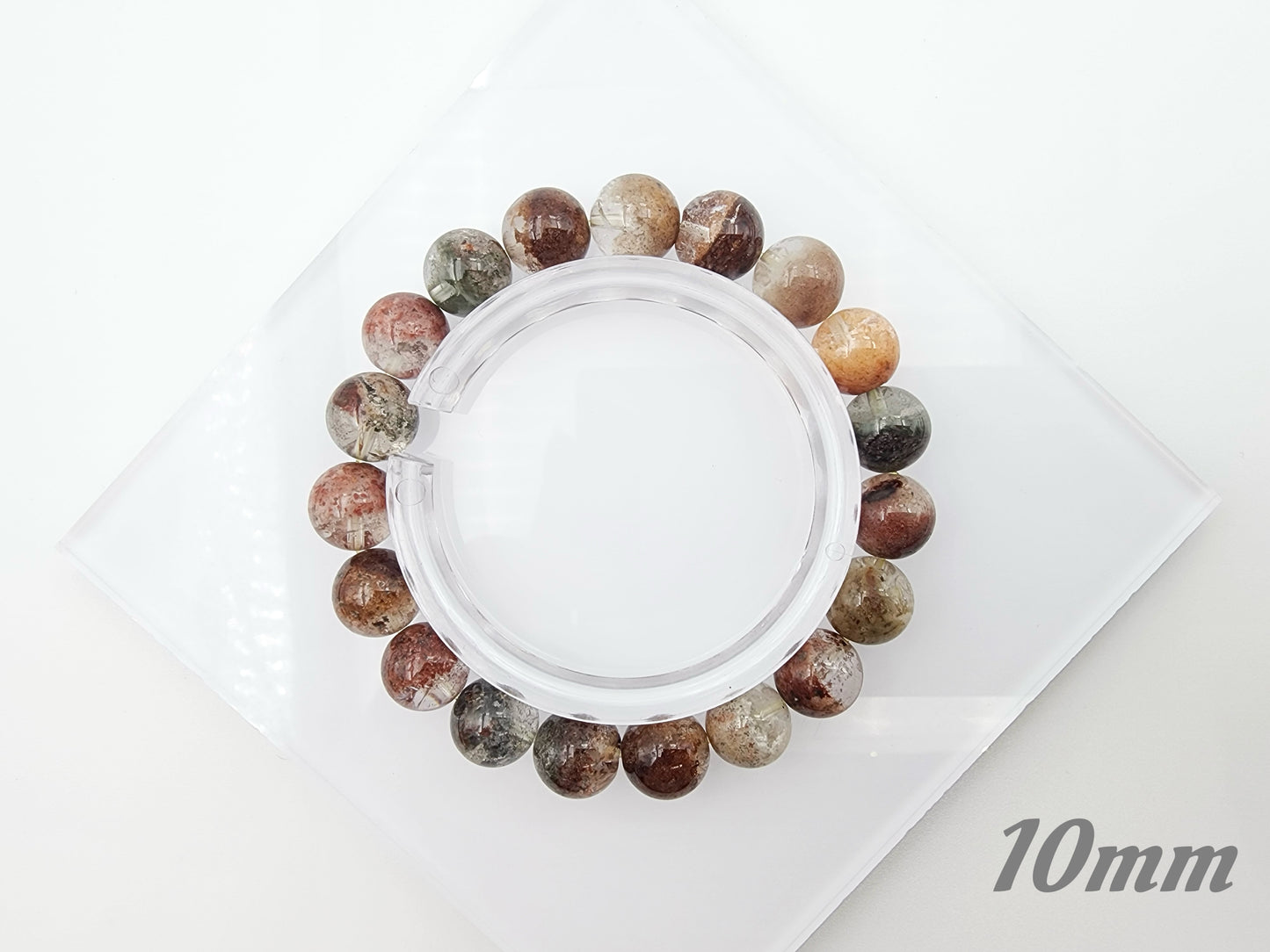 [Bracelet] Elegant Four Seasons Phantom Quartz Bracelet - A Symphony of Nature’s Colors