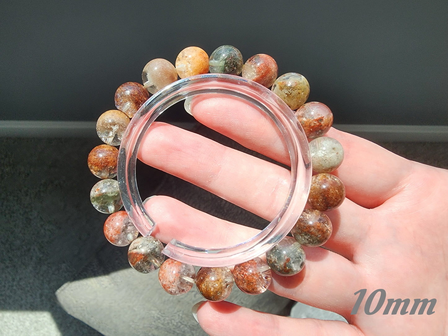 [Bracelet] Elegant Four Seasons Phantom Quartz Bracelet - A Symphony of Nature’s Colors