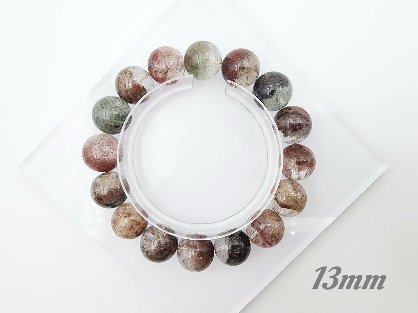 [Bracelet] Elegant Four Seasons Phantom Quartz Bracelet - A Symphony of Nature’s Colors