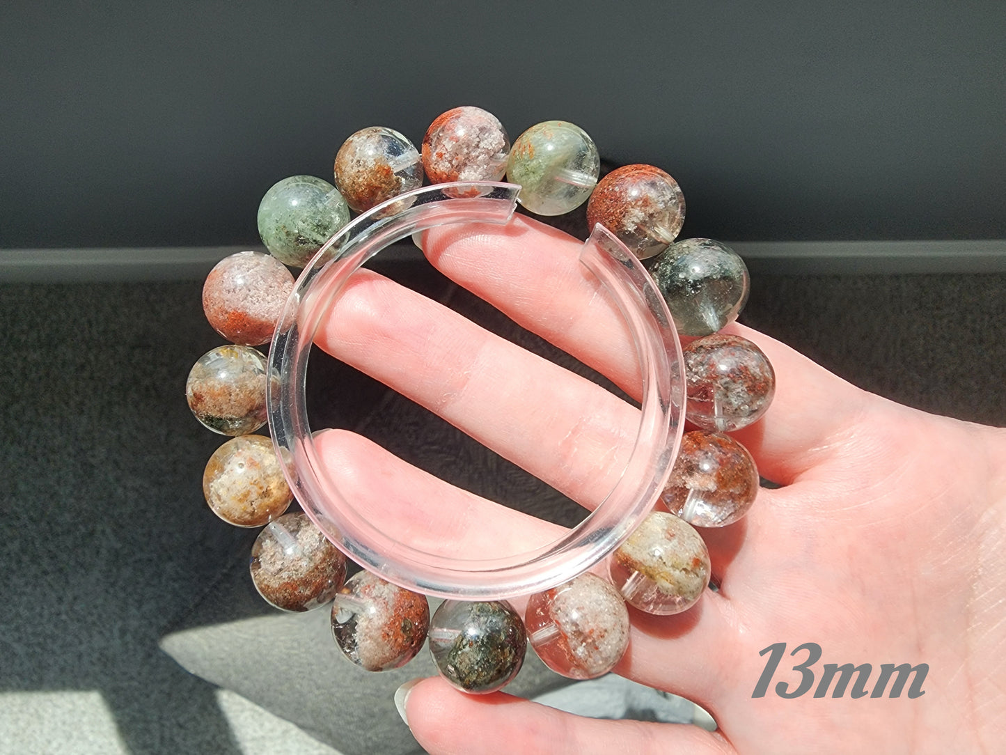 [Bracelet] Elegant Four Seasons Phantom Quartz Bracelet - A Symphony of Nature’s Colors