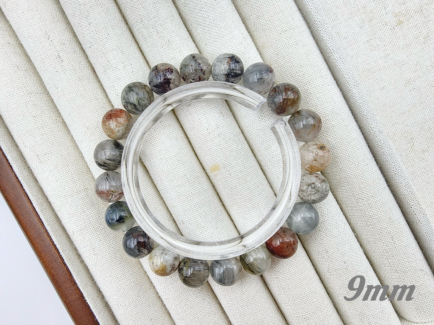 [Bracelet] Phantom Quartz with Rutile Inclusions Bracelet