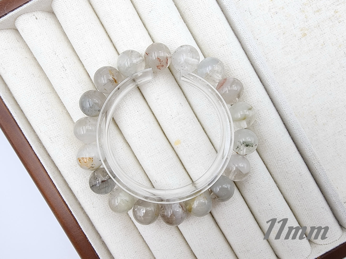 [Bracelet] Phantom Quartz with Rutile Inclusions Bracelet