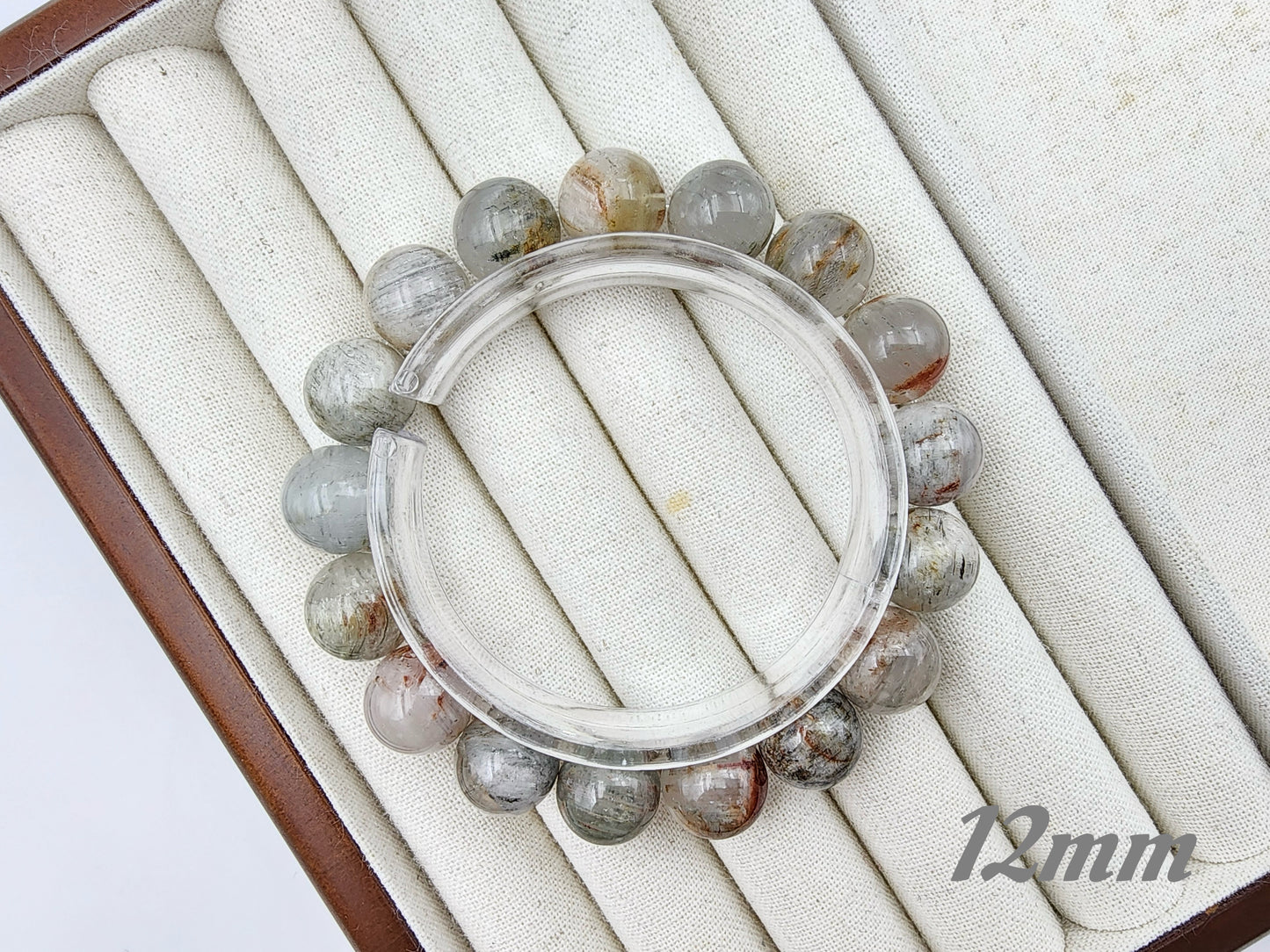 [Bracelet] Phantom Quartz with Rutile Inclusions Bracelet