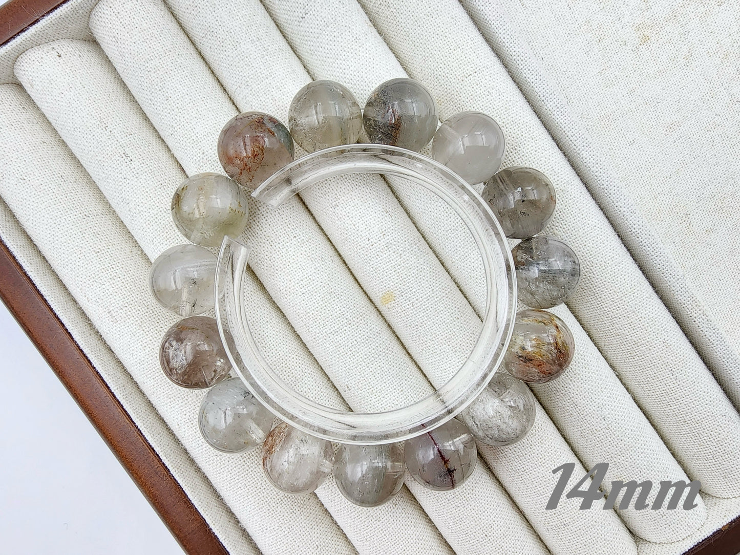 [Bracelet] Phantom Quartz with Rutile Inclusions Bracelet
