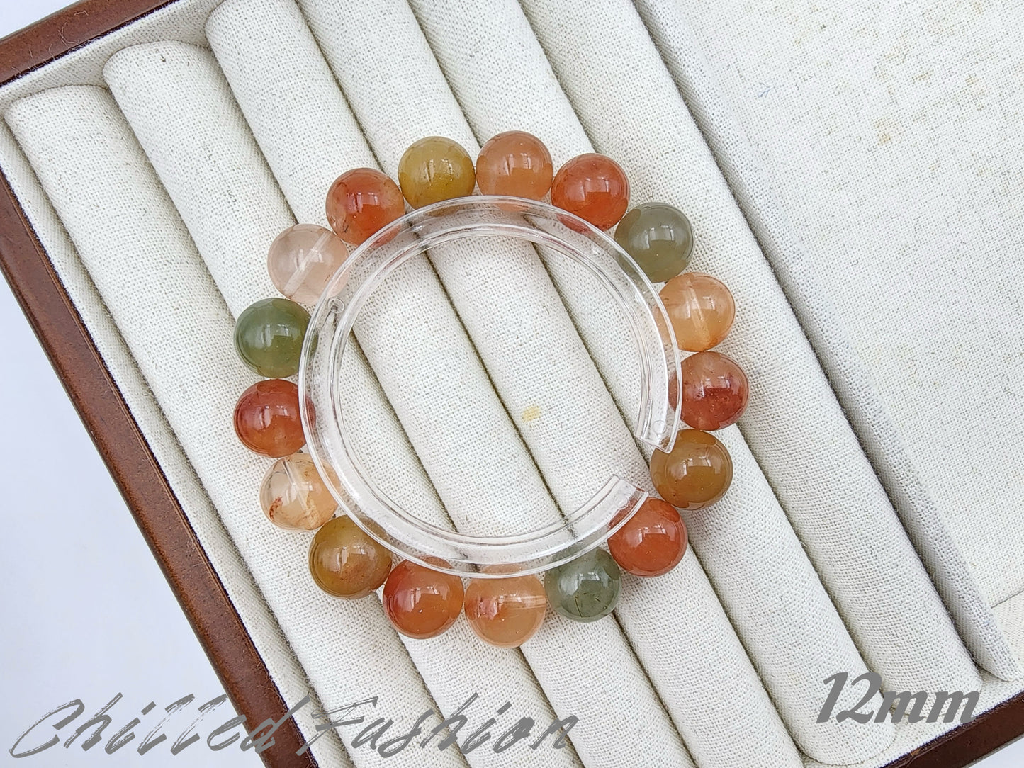 [Bracelet] Colorful Rabbit Hair Quartz Bracelet - A Radiant Trio of Happiness, Prosperity, and Longevity 福禄寿兔毛