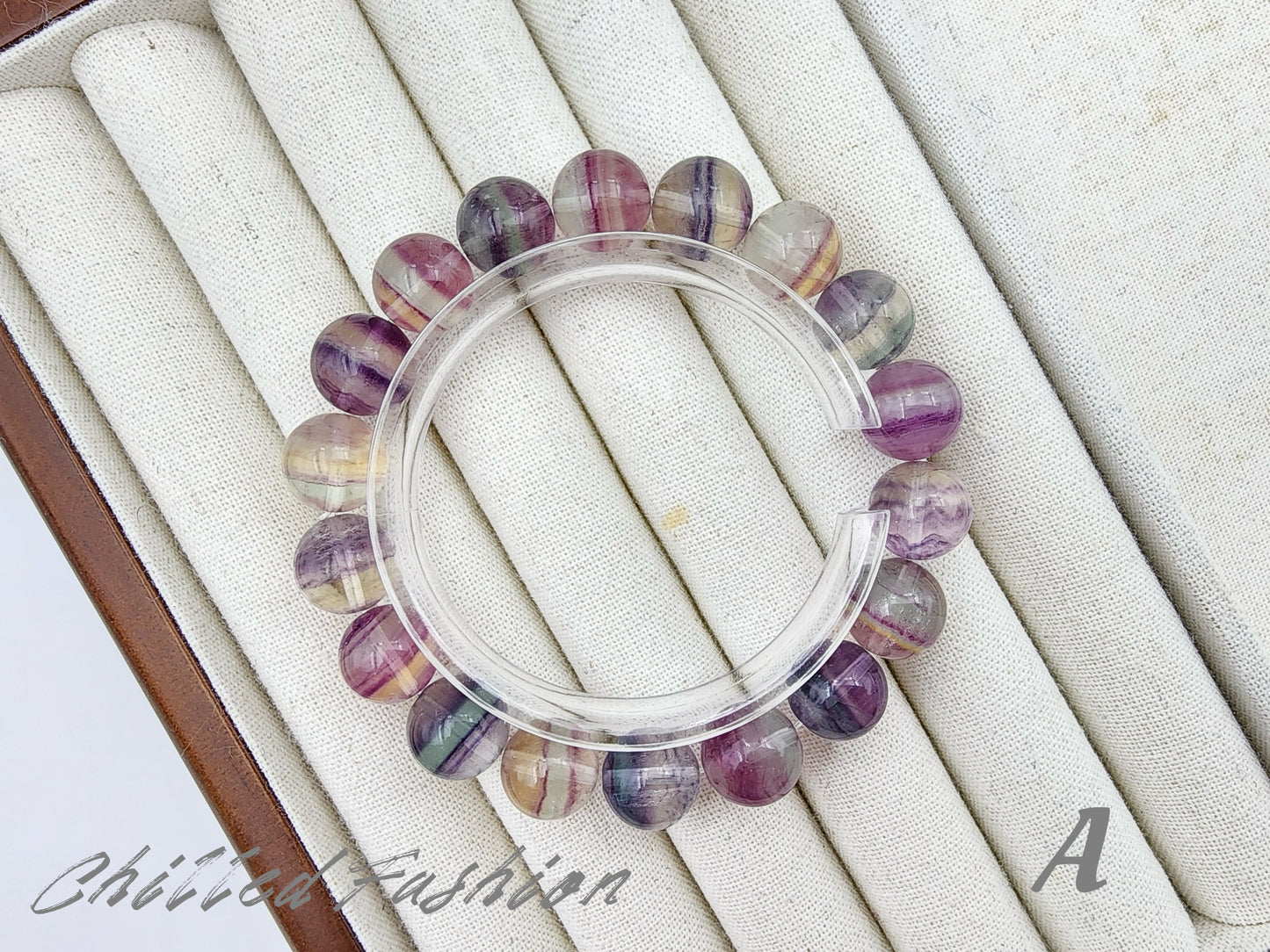 [Bracelet] 11mm Unicorn Fluorite Crystal Bracelet