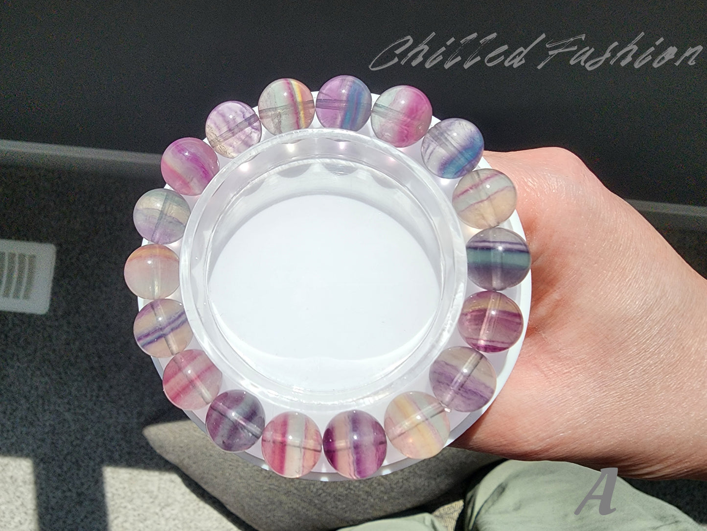 [Bracelet] 11mm Unicorn Fluorite Crystal Bracelet