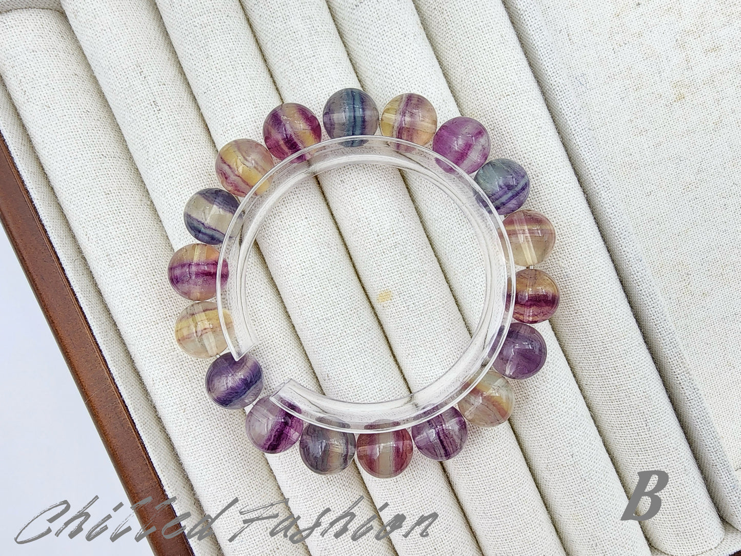 [Bracelet] 11mm Unicorn Fluorite Crystal Bracelet