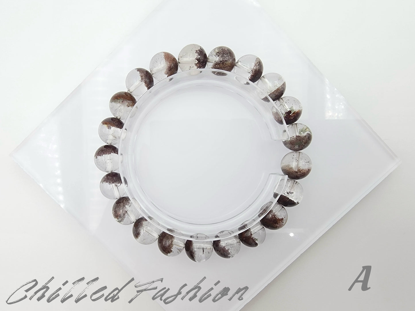[Bracelet] 9mm Red Phantom Quartz Crystal Bracelet