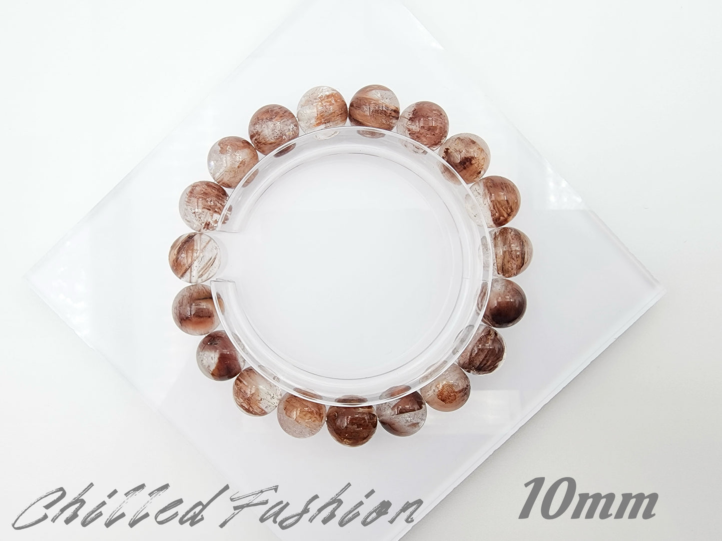 [Bracelet] Natural Red Rabbit Hair Quartz Bracelet