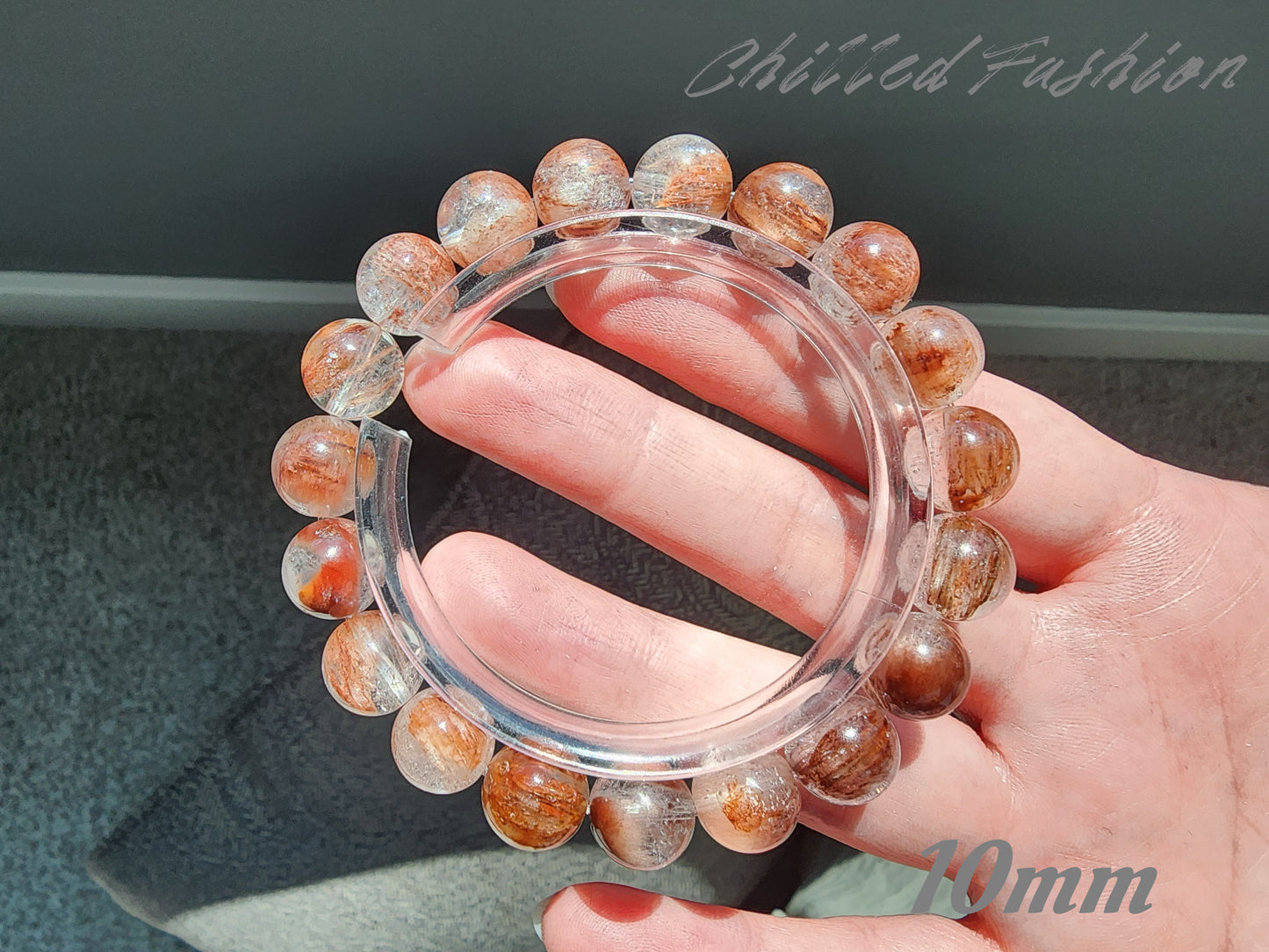 [Bracelet] Natural Red Rabbit Hair Quartz Bracelet