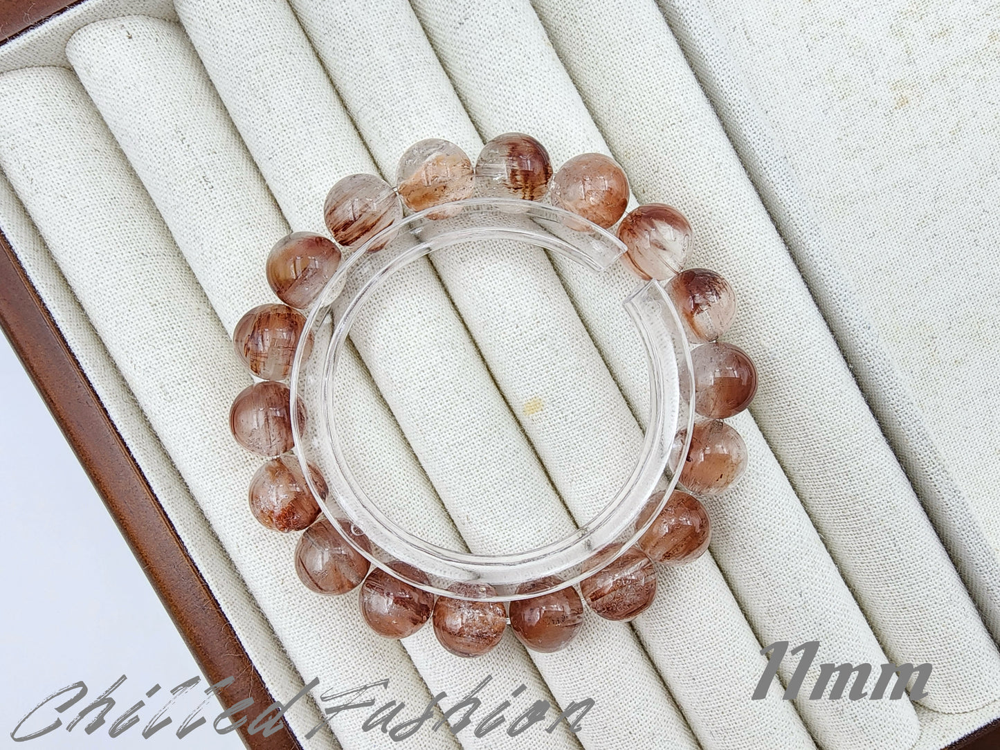 [Bracelet] Natural Red Rabbit Hair Quartz Bracelet