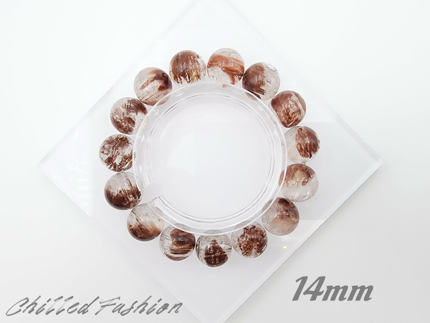 [Bracelet] Natural Red Rabbit Hair Quartz Bracelet