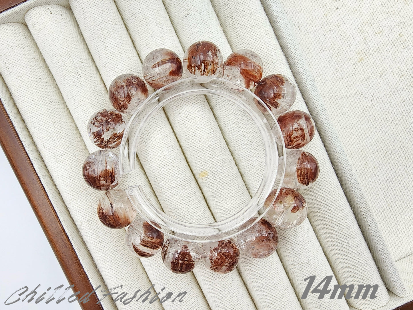 [Bracelet] Natural Red Rabbit Hair Quartz Bracelet