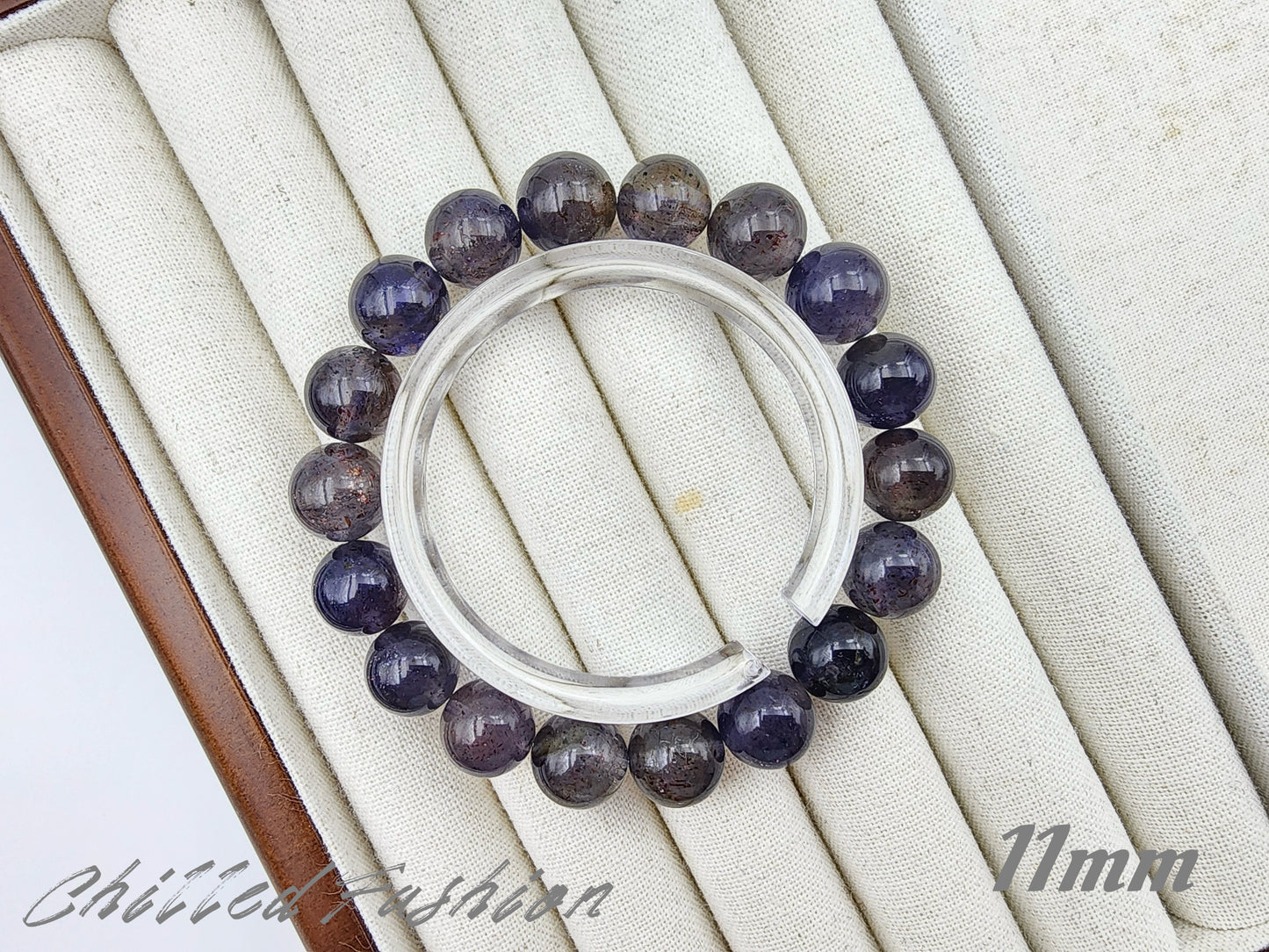 [Bracelet] Natural Bloodshot Iolite Bracelet