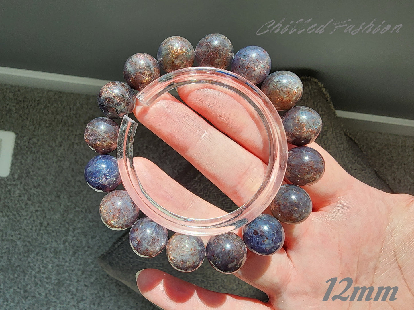 [Bracelet] Natural Bloodshot Iolite Bracelet