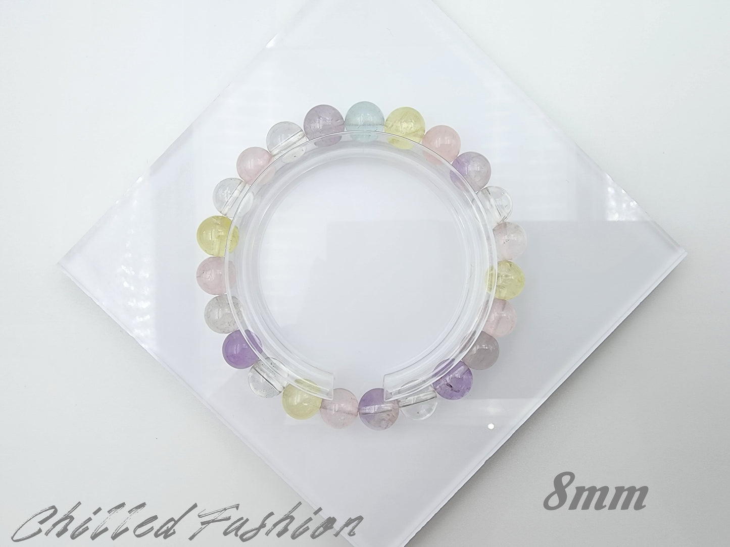 [Bracelet] Elegant Gemstone Bracelets - Clear Quartz, Rose Quartz, Lemon Quartz, Aquamarine, Amethyst - Healing Crystal Jewelry