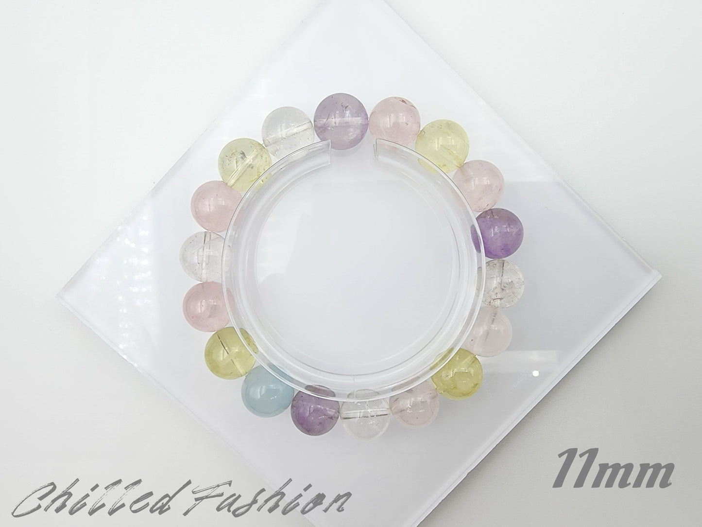 [Bracelet] Elegant Gemstone Bracelets - Clear Quartz, Rose Quartz, Lemon Quartz, Aquamarine, Amethyst - Healing Crystal Jewelry