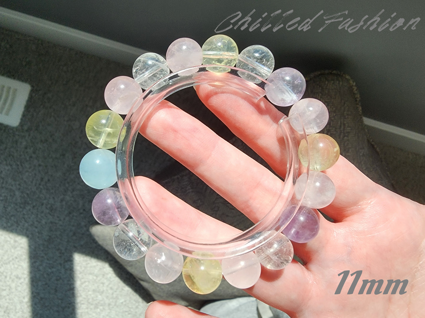 [Bracelet] Elegant Gemstone Bracelets - Clear Quartz, Rose Quartz, Lemon Quartz, Aquamarine, Amethyst - Healing Crystal Jewelry