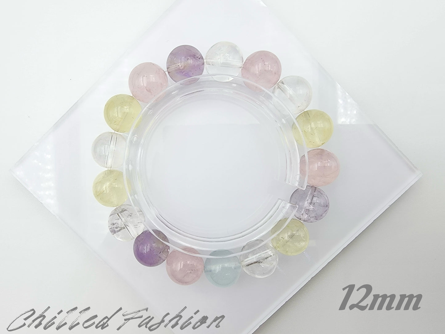 [Bracelet] Elegant Gemstone Bracelets - Clear Quartz, Rose Quartz, Lemon Quartz, Aquamarine, Amethyst - Healing Crystal Jewelry