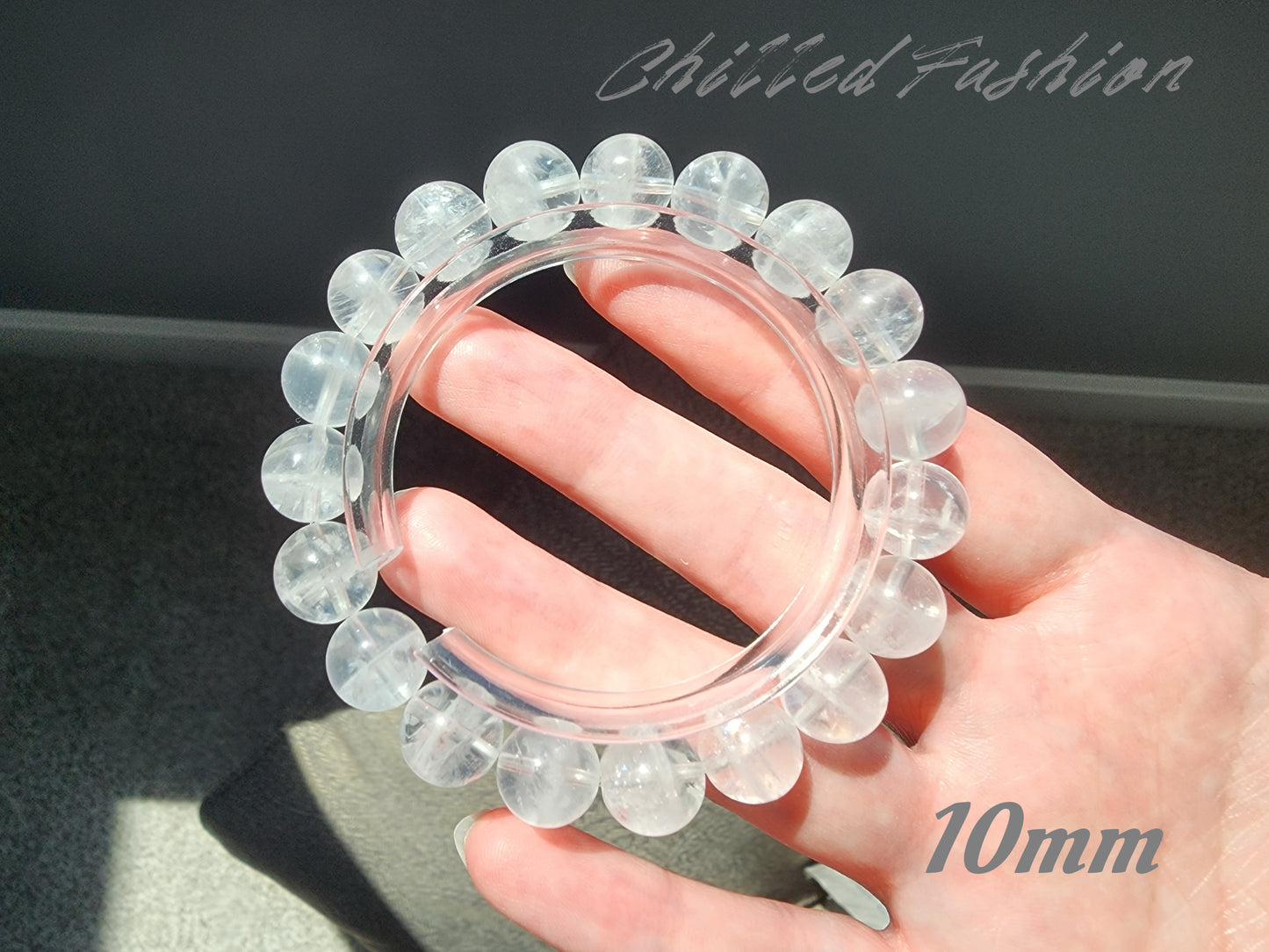 [Bracelet] Natural White Phantom Quartz Bracelet
