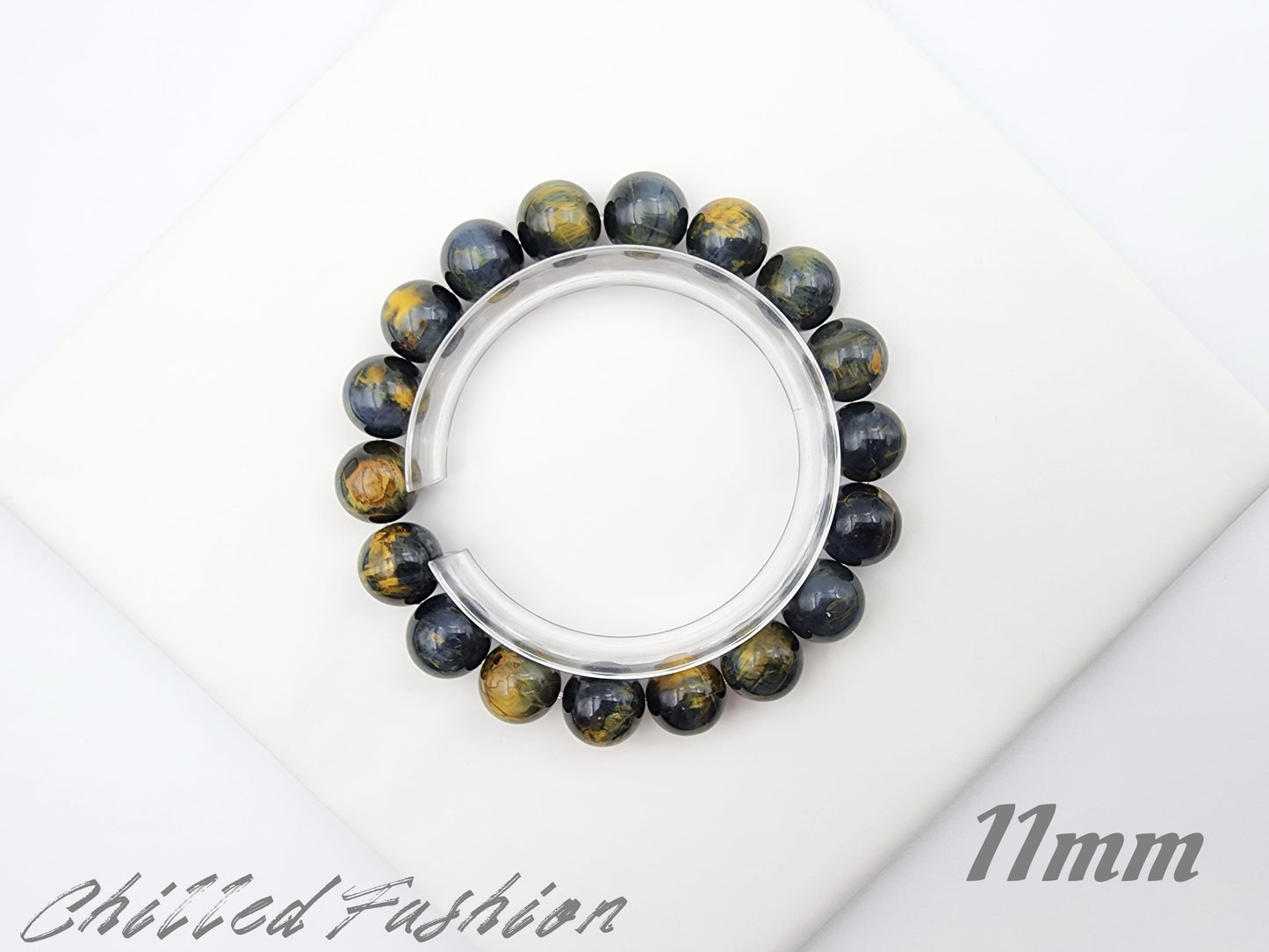 [Bracelet] Galaxy Blue Gold Pietersite Bracelet