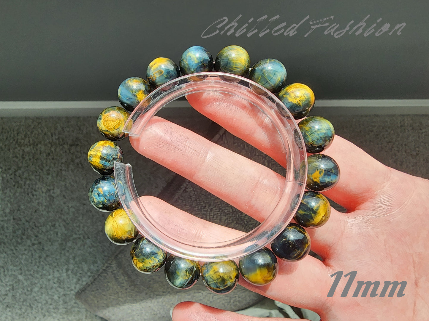 [Bracelet] Galaxy Blue Gold Pietersite Bracelet