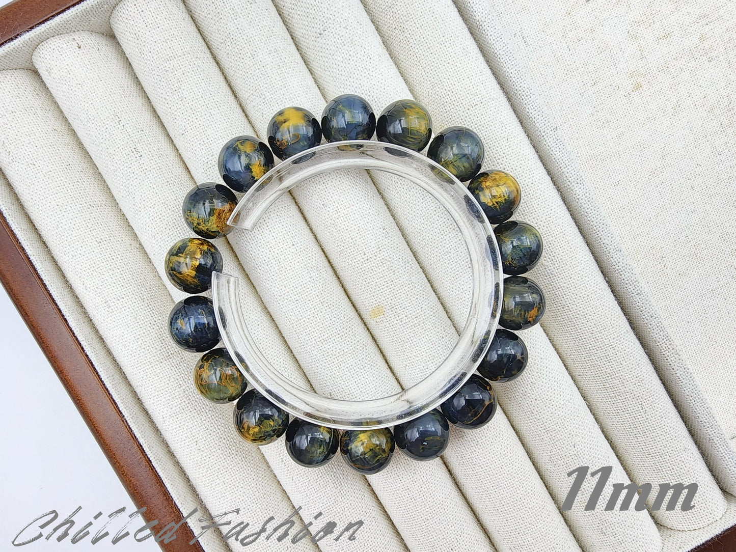 [Bracelet] Galaxy Blue Gold Pietersite Bracelet