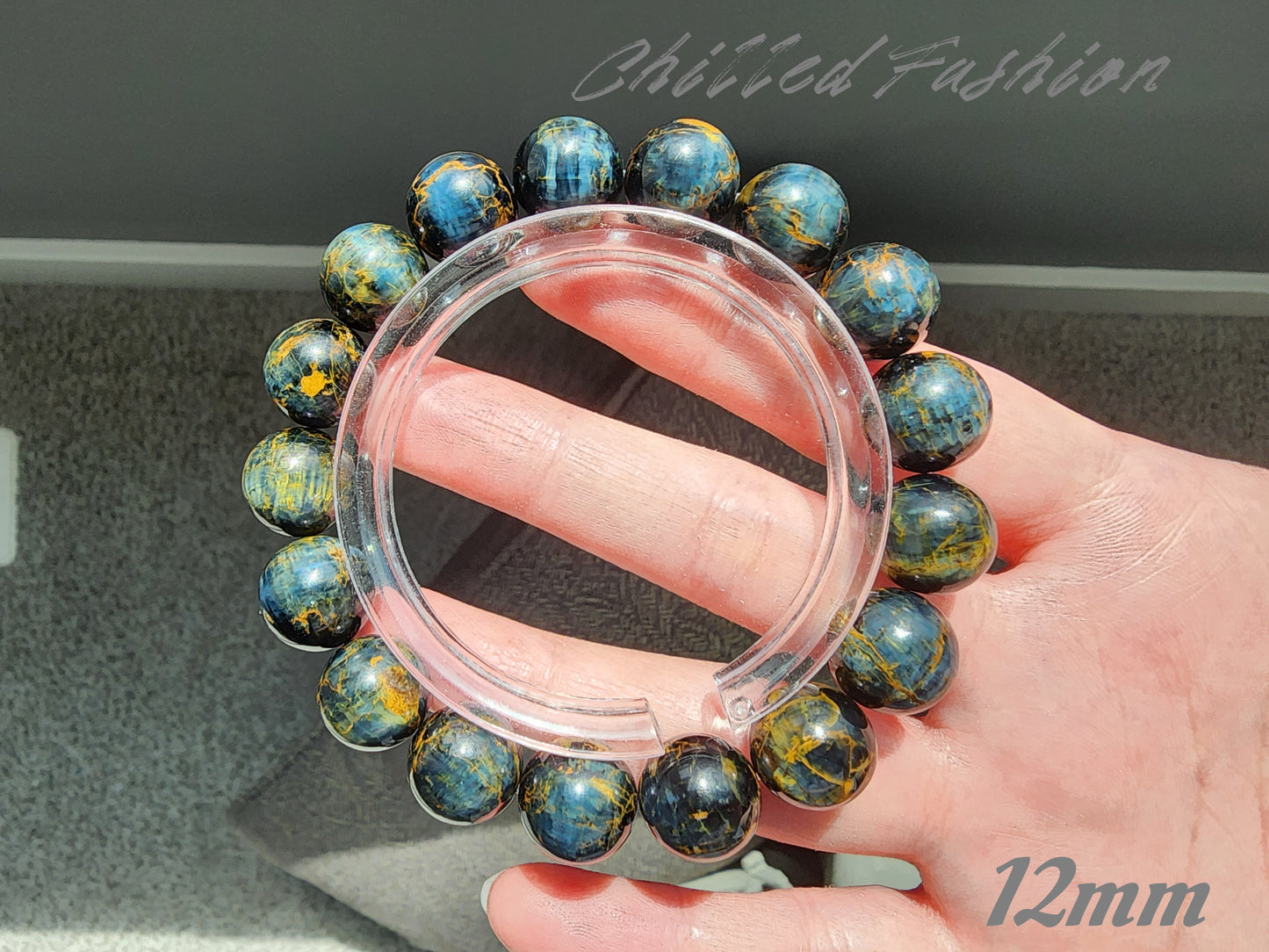 [Bracelet] Galaxy Blue Gold Pietersite Bracelet