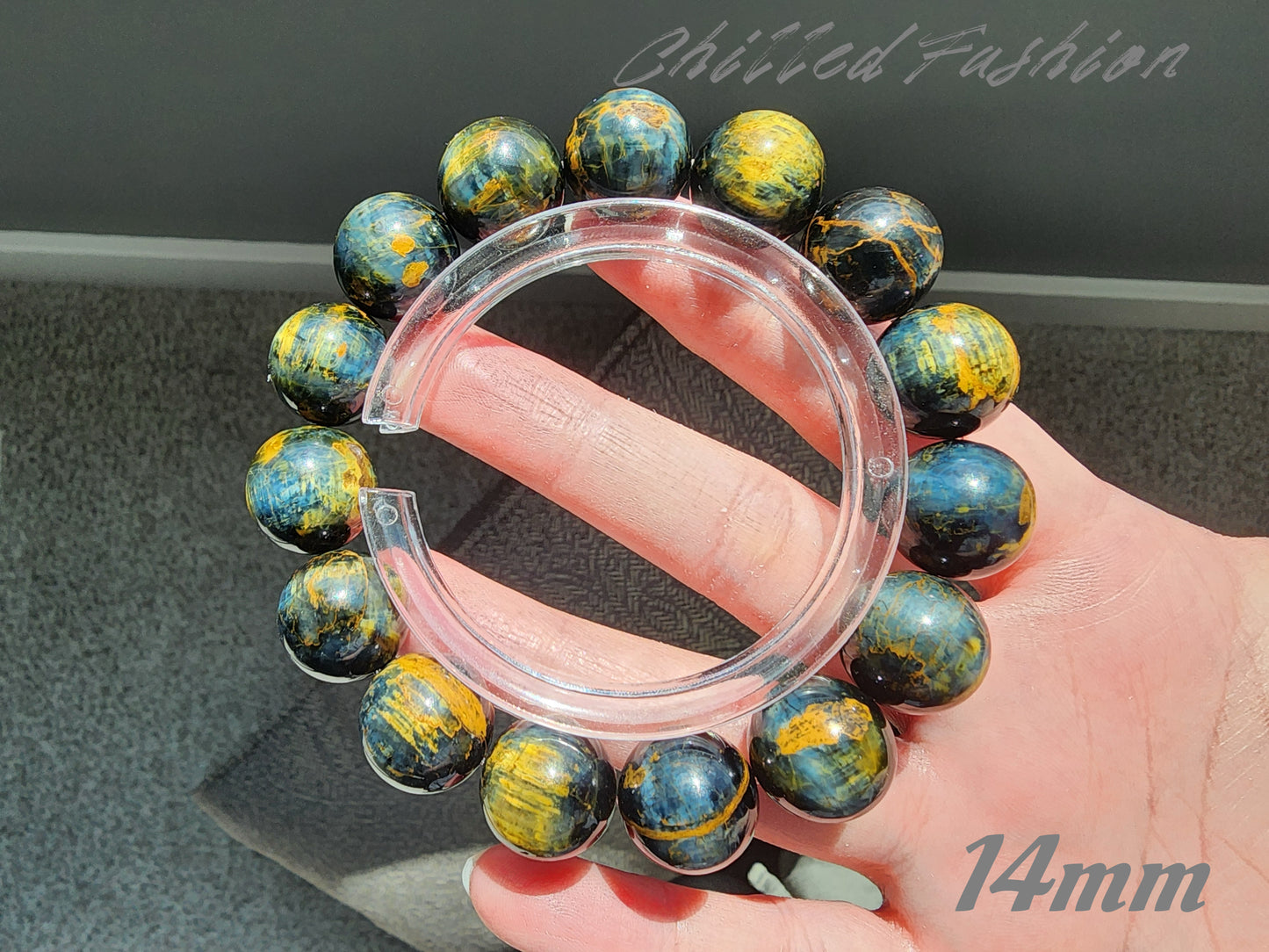 [Bracelet] Galaxy Blue Gold Pietersite Bracelet