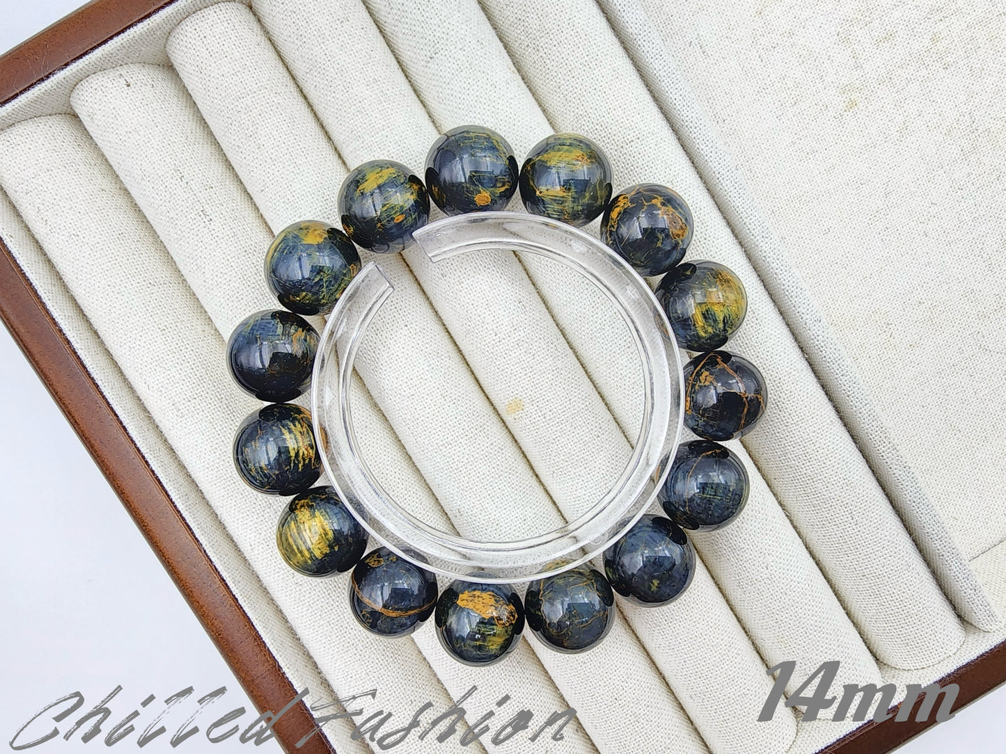 [Bracelet] Galaxy Blue Gold Pietersite Bracelet