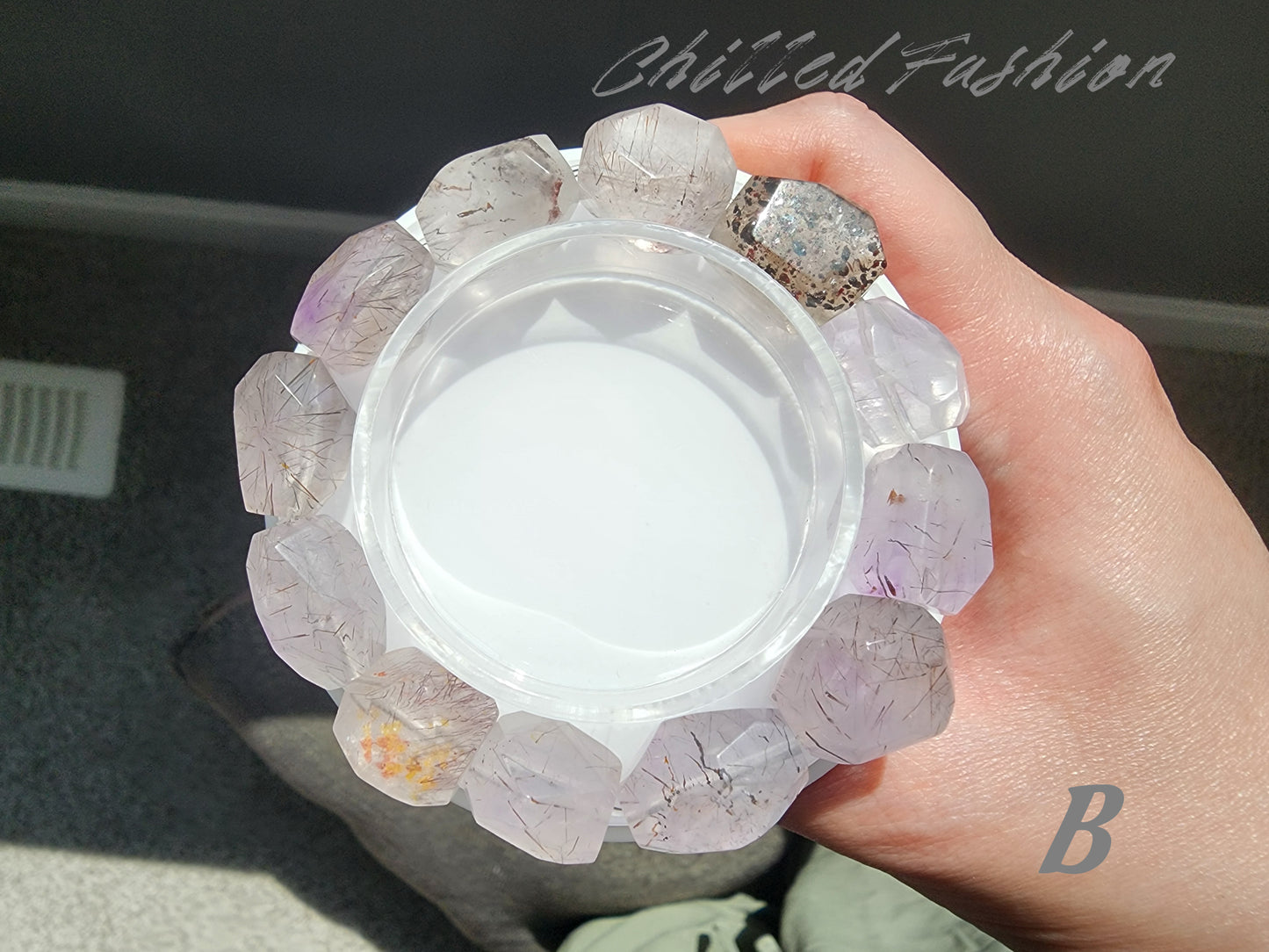 [Bracelet] Super Seven Faceted Nugget Bracelet