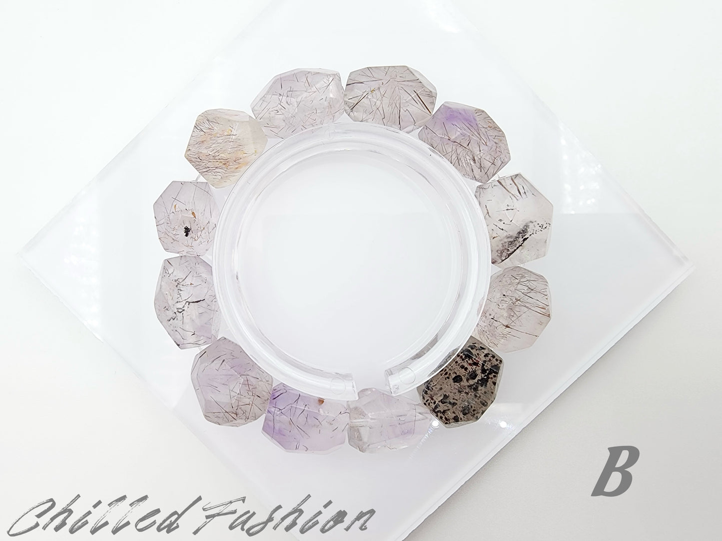 [Bracelet] Super Seven Faceted Nugget Bracelet