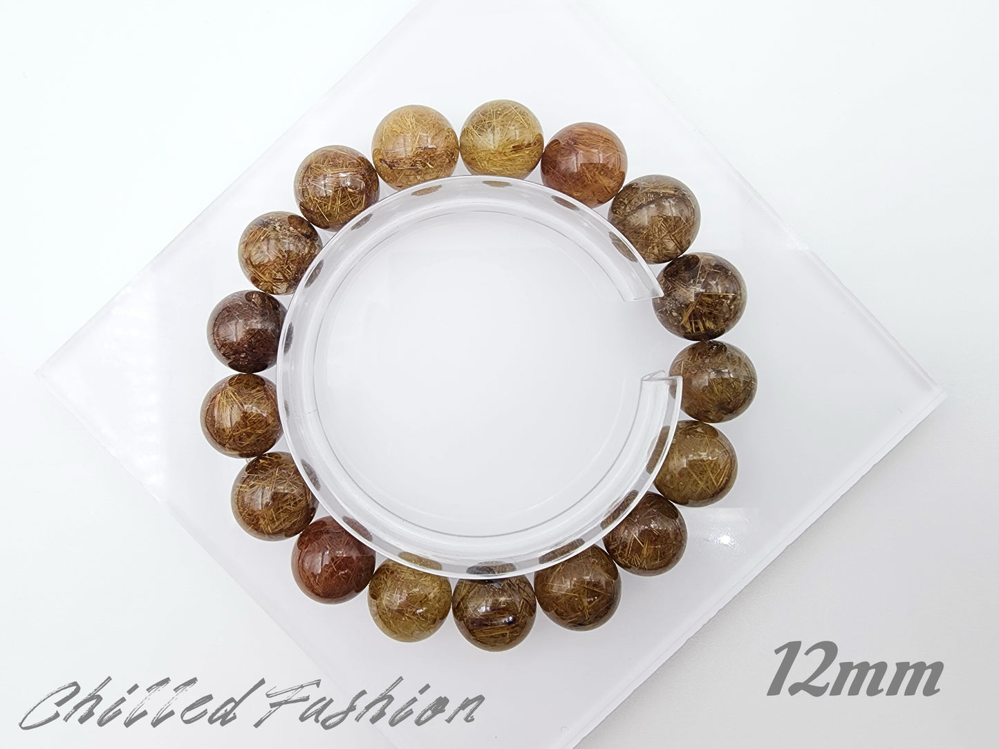 [Bracelet] Golden Glow: Rutilated Quartz 彩发晶 Bracelet