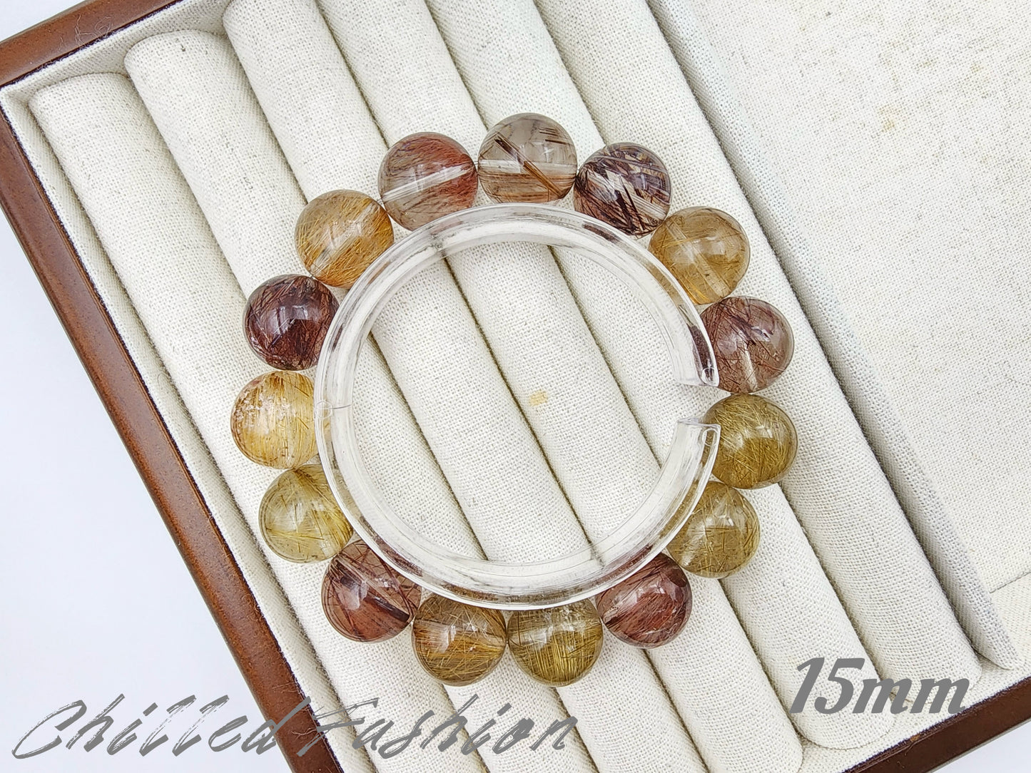 [Bracelet] Golden Glow: Rutilated Quartz 彩发晶 Bracelet