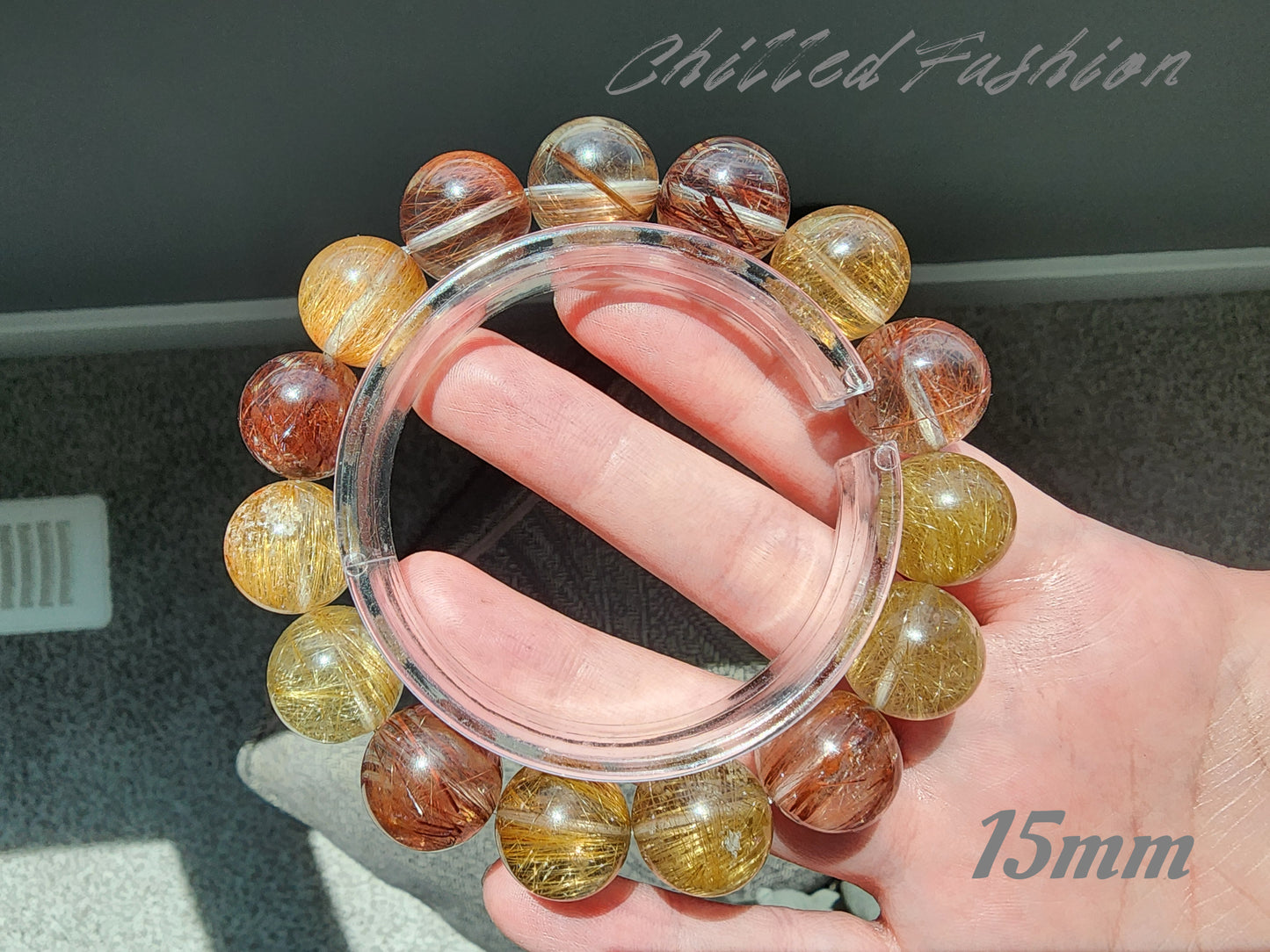 [Bracelet] Golden Glow: Rutilated Quartz 彩发晶 Bracelet