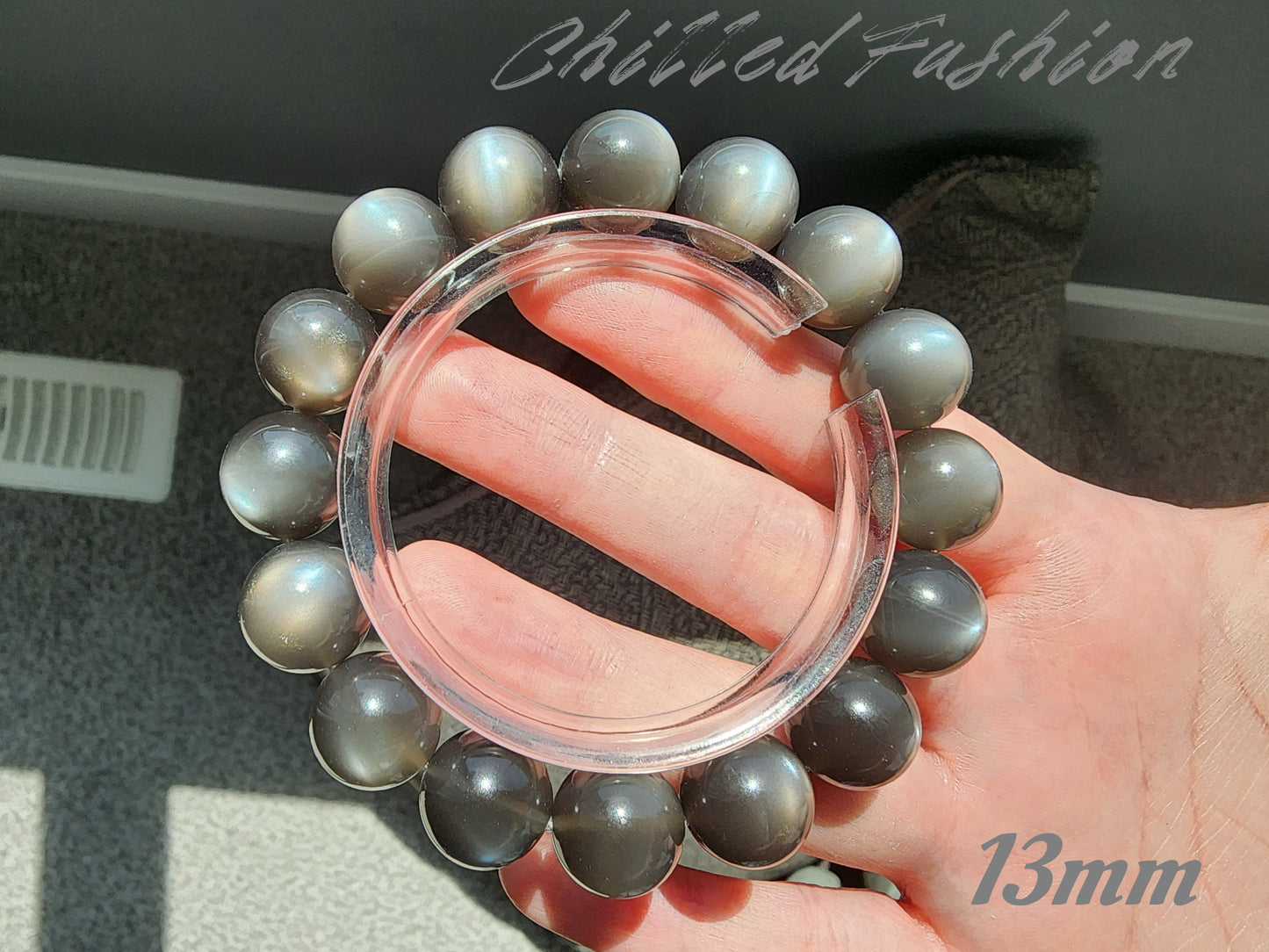 [Bracelet] Natural Black Moonstone Bracelet