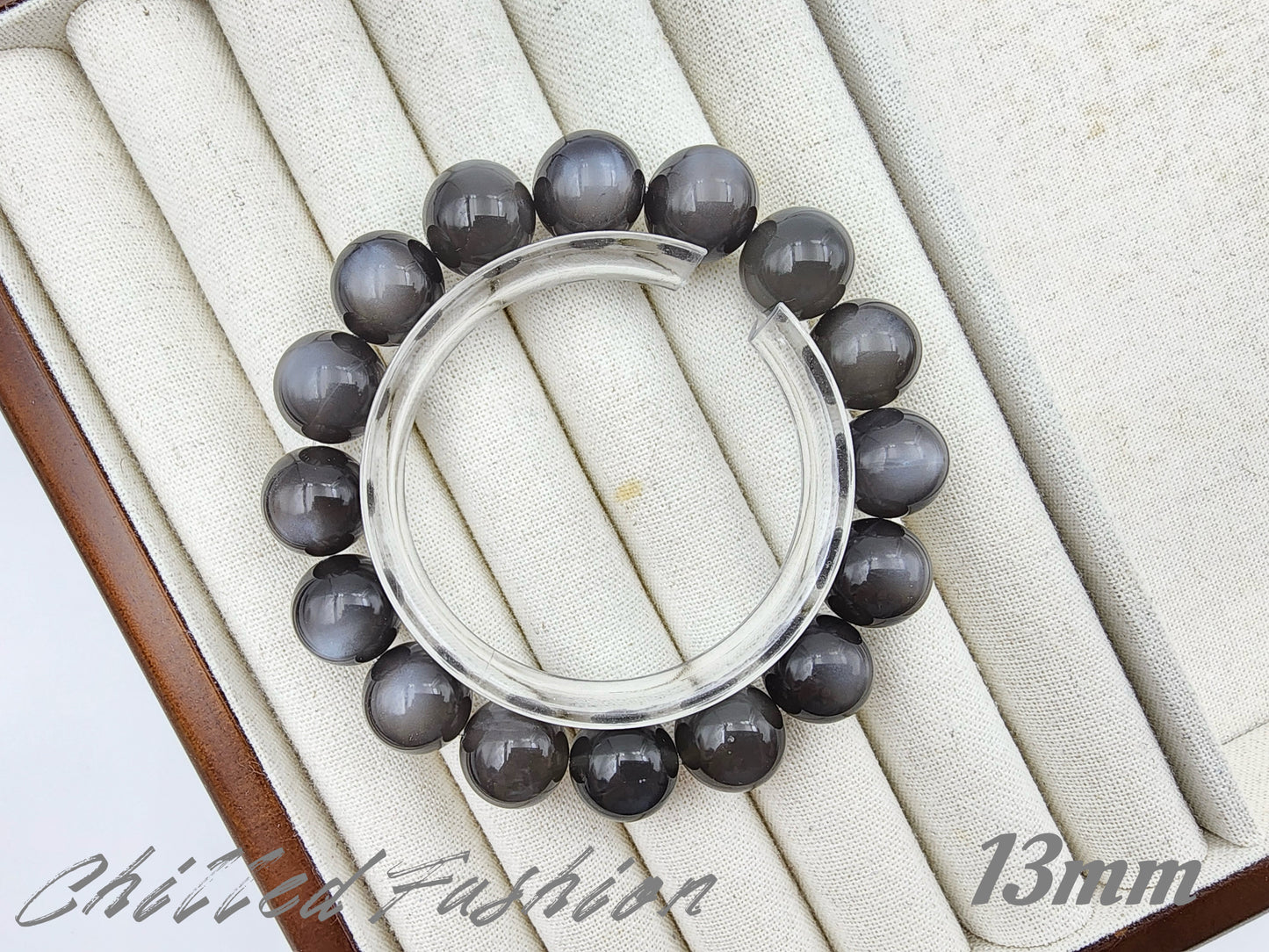 [Bracelet] Natural Black Moonstone Bracelet