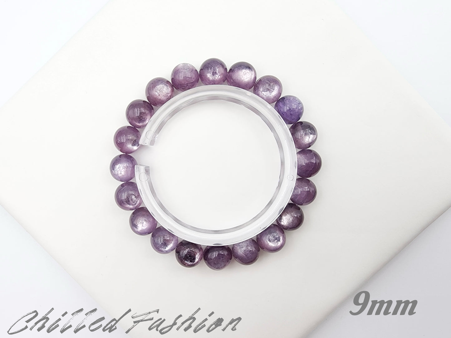 [Bracelet] Elegant Purple Lithium Mica 紫锂云母 Bead Bracelet - A Touch of Elegance and Healing Energy