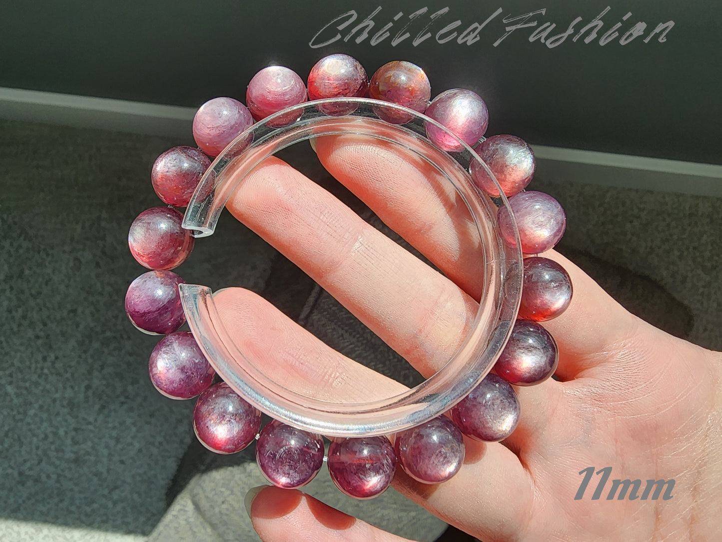 [Bracelet] Elegant Purple Lithium Mica 紫锂云母 Bead Bracelet - A Touch of Elegance and Healing Energy