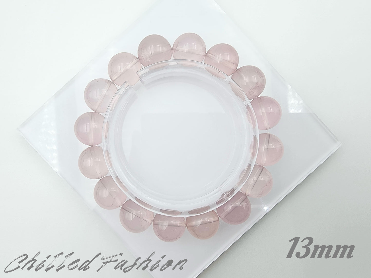 [Bracelet] Natural Mozambique Rose Quartz Bracelet