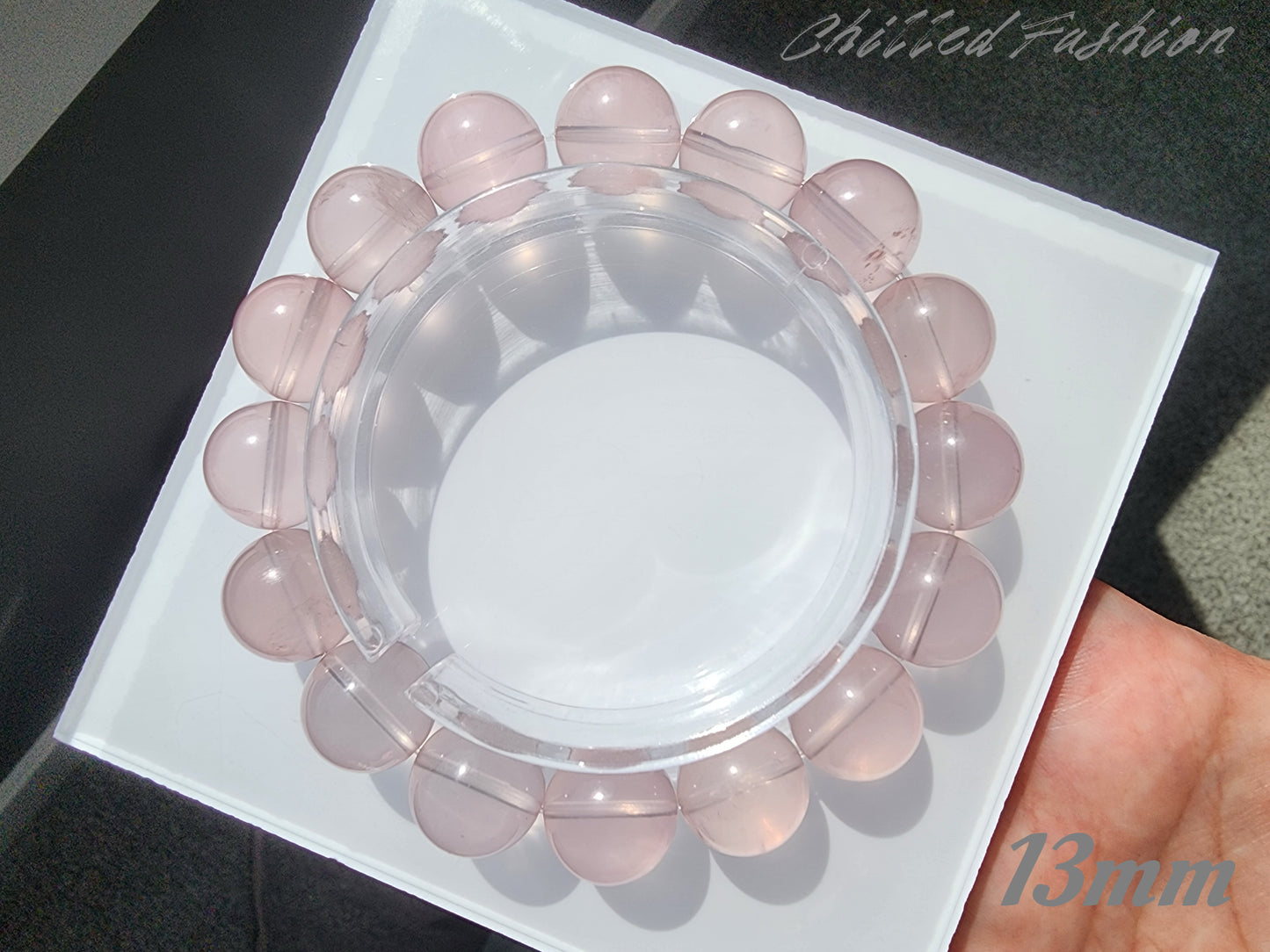 [Bracelet] Natural Mozambique Rose Quartz Bracelet