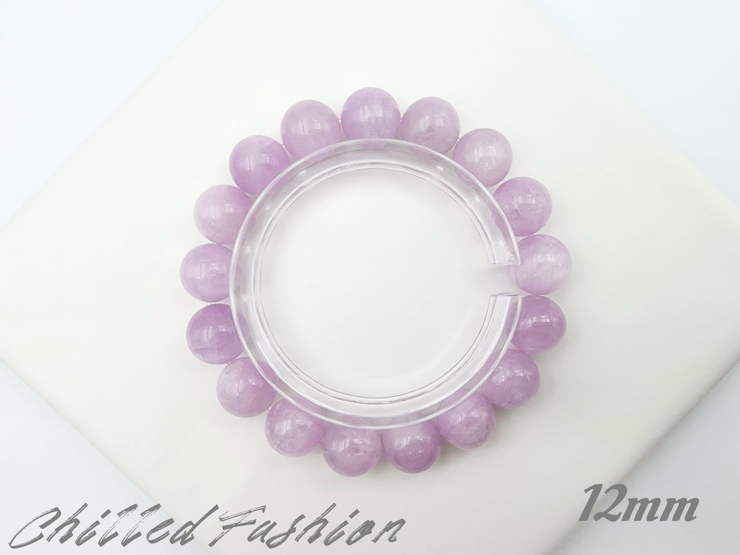 [Bracelet] Lilac Dreams: Natural Kunzite 紫锂辉 Beaded Bracelet