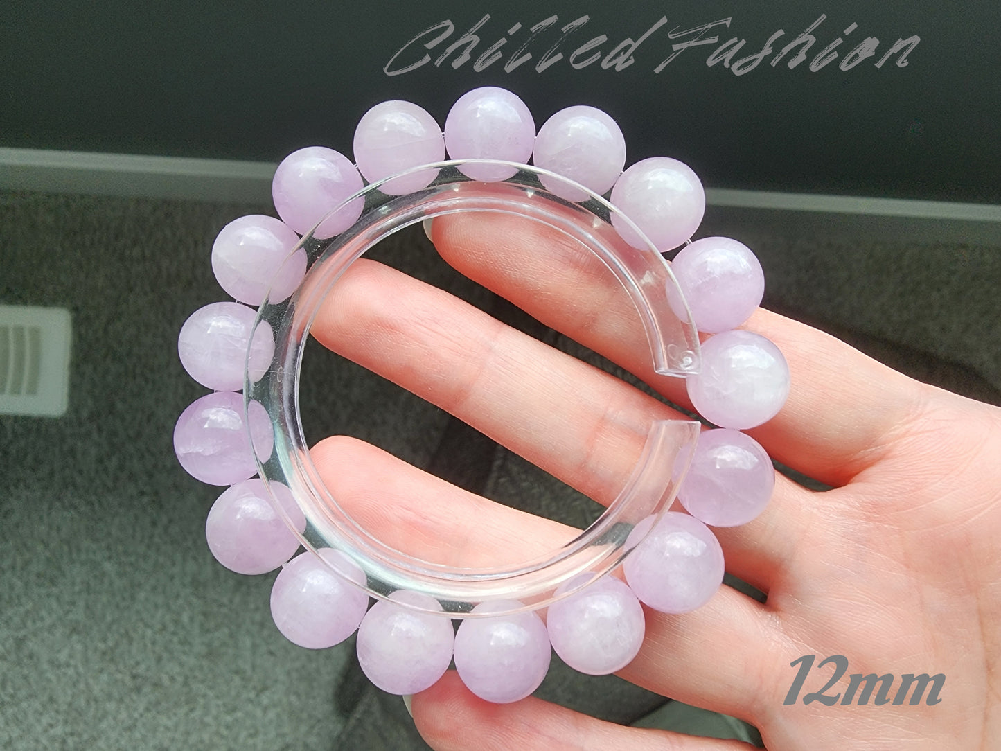 [Bracelet] Lilac Dreams: Natural Kunzite 紫锂辉 Beaded Bracelet
