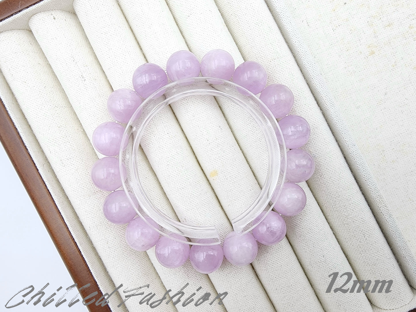 [Bracelet] Lilac Dreams: Natural Kunzite 紫锂辉 Beaded Bracelet