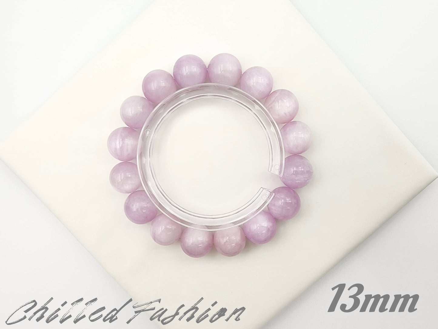 [Bracelet] Lilac Dreams: Natural Kunzite 紫锂辉 Beaded Bracelet