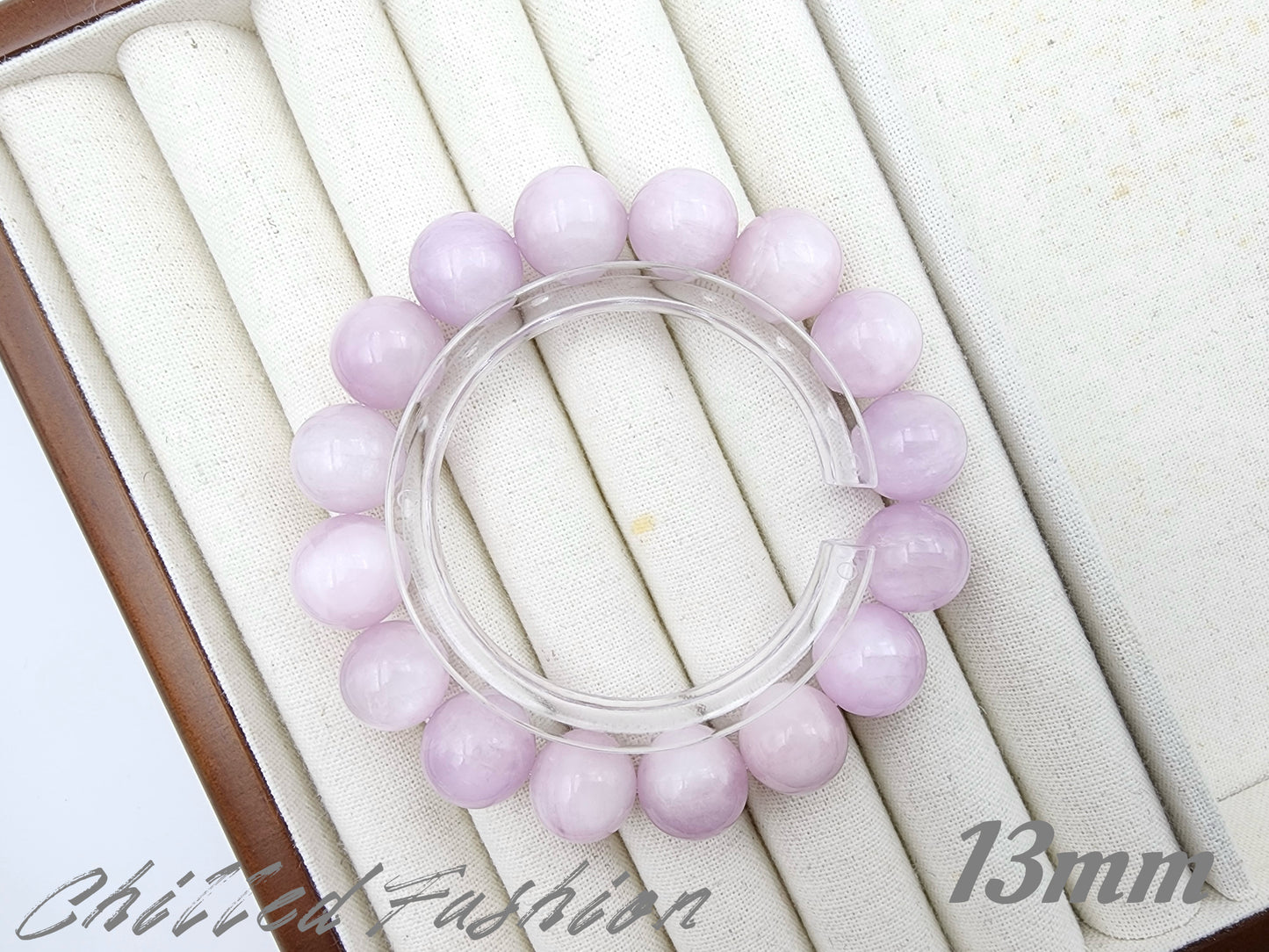[Bracelet] Lilac Dreams: Natural Kunzite 紫锂辉 Beaded Bracelet