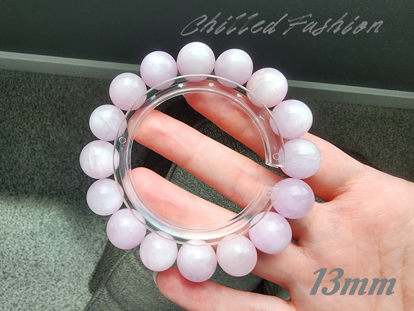 [Bracelet] Lilac Dreams: Natural Kunzite 紫锂辉 Beaded Bracelet
